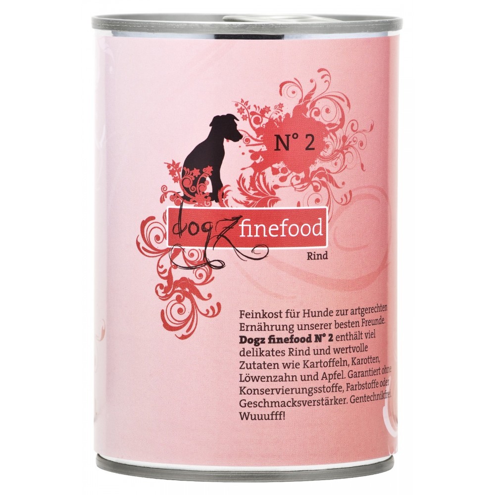 Влажный корм для собак Dogz Finefood № 2 со вкусом говядины, 400 г.