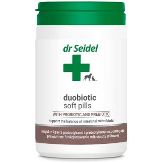 Мягкие таблетки Dr Seidel Duobiotic для собак и кошек, упаковка 225 г, мягкие кусочки, поддерживающие пищеварение, пребиотик.
