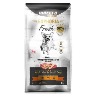 EUPHORIA Fresh со свининой и гусем (для собак миниатюрных и мелких пород) 2 кг