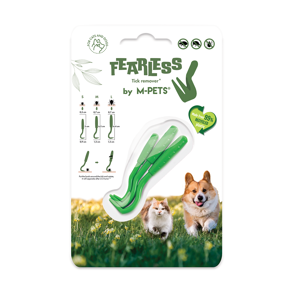 Крючки для удаления клещей M-PETS FEARLESS, упаковка из 3 штук.