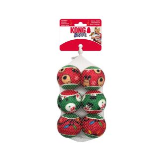 Игрушечные мячики KONG Holiday SqueakAir Balls, размер M (6 см).