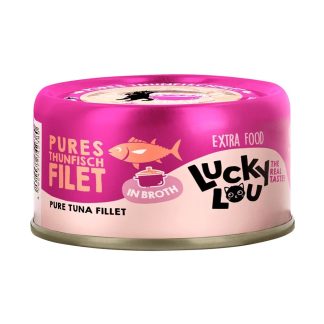 Lucky Lou 70 г, высококачественный корм для животных, филе тунца в бульоне.