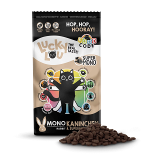 Корм для кошек Lucky Lou Food Code Mono Rabbit, 1,7 кг сухого корма с монопротеином.