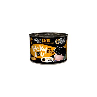 Влажный корм для кошек Lucky Lou SuperMono2 Duck 200 г, содержащий монопротеин.