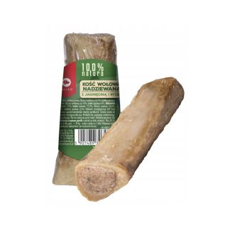 Фаршированная кость из 100% натурального мяса ягненка с рисом – полезное лакомство для собак.