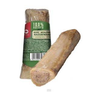 Фаршированная кость из 100% натурального мяса с говяжьими потрохами – полезное лакомство для собак.