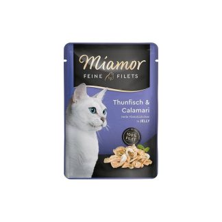 Филе тунца с кальмарами Miamor Feine, 100 г, для кошек