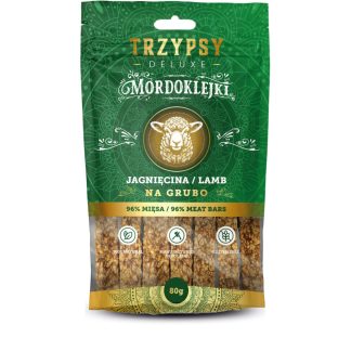 Мордоклейки на грубо с ягненком 80 г, 100% натуральные, много мясных батончиков, лакомства для собак
