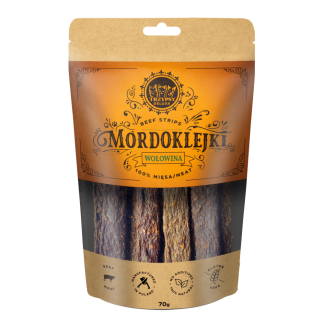 Лакомства для собак Mordoklejki из говядины, 70 г, 100% говядина.