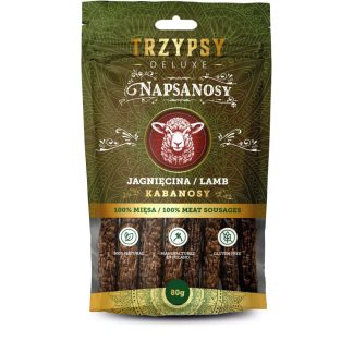 Вкусные колбаски из баранины Napsanos 80 г, 100% мясо, деликатес для собак.