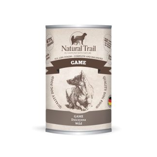 Влажный корм для собак Natural Trail, 400 г, консервы из оленины.