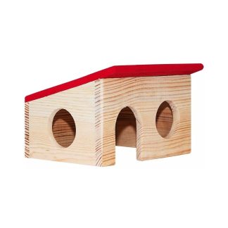 Деревянный домик для хомяков Nature Hamster Home S с наклонной крышей.