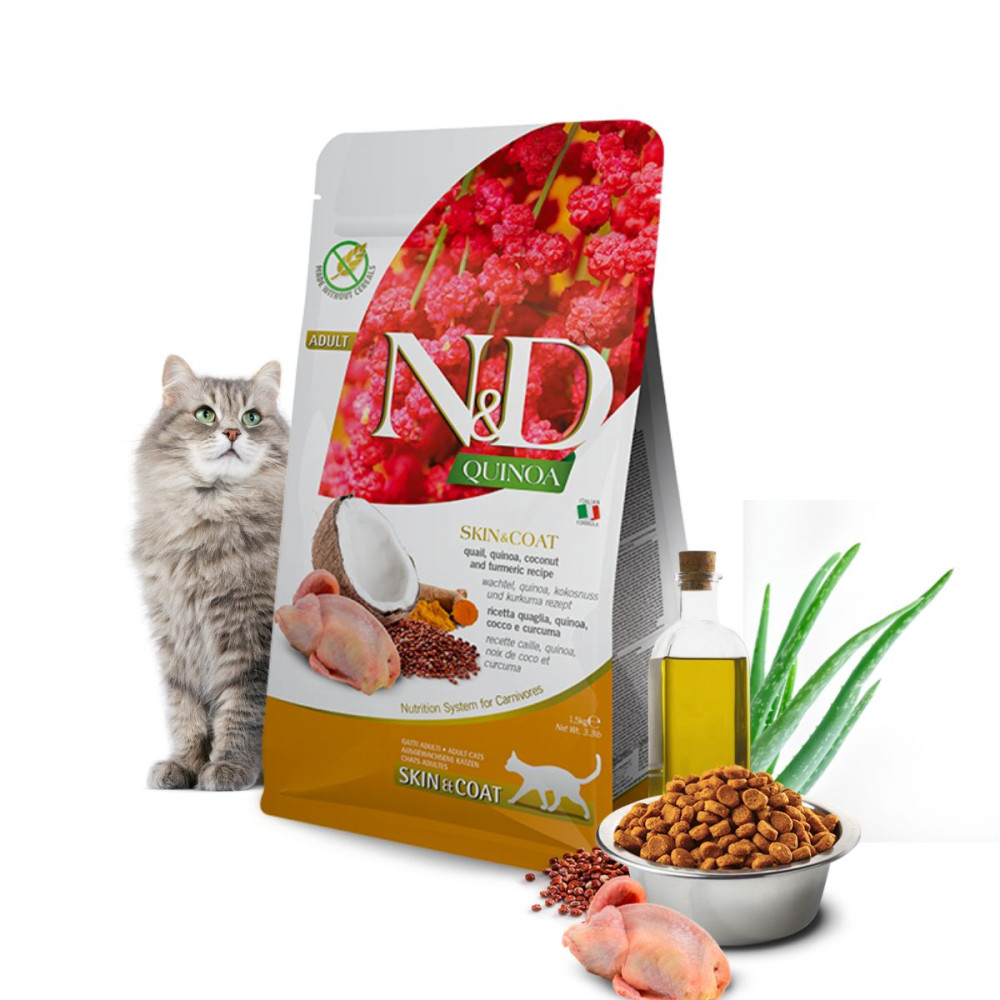 Корм для кошек N&D Cat Quinoa Skin & Coat Quail 300 г для красивой шерсти
