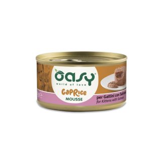Мусс для кошек OASY Cat Caprice для котят, лососевый мусс, корм для котят, 85 г