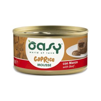 Мусс OASY Caprice с говядиной, 85 г — идеальный выбор для привередливых кошек.
