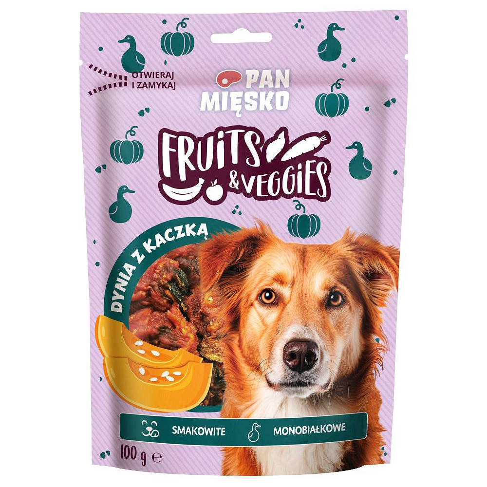 Лакомство для собак Mr. Mięsko Fruits&Veggies «Тыква с уткой», 100 г.