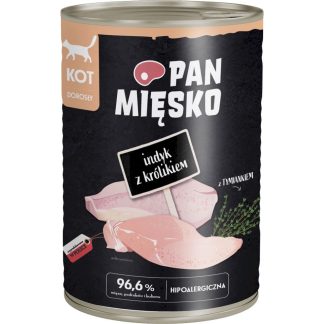 Корм для кошек PAN MEAT Turkey with Rabbit, банка 400 г.
