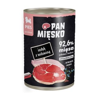 Влажный корм для щенков Mr. Meat с индейкой и говядиной, упаковка 400 г.