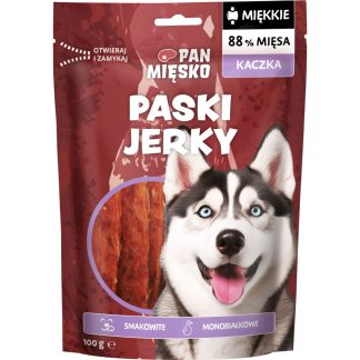 Вяленые полоски из утки PAN MIESKO для собак, 100 г.