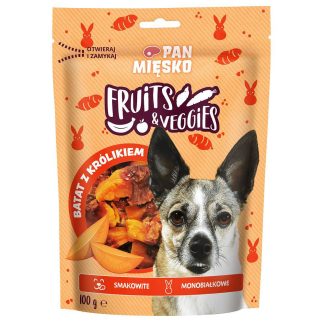 Лакомство для собак Mr. Meat Dog: фрукты, сладкий картофель, 100 г