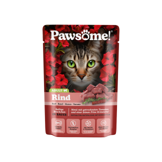 Влажный беззерновой корм для кошек Pawsome Adult Beef 85 г