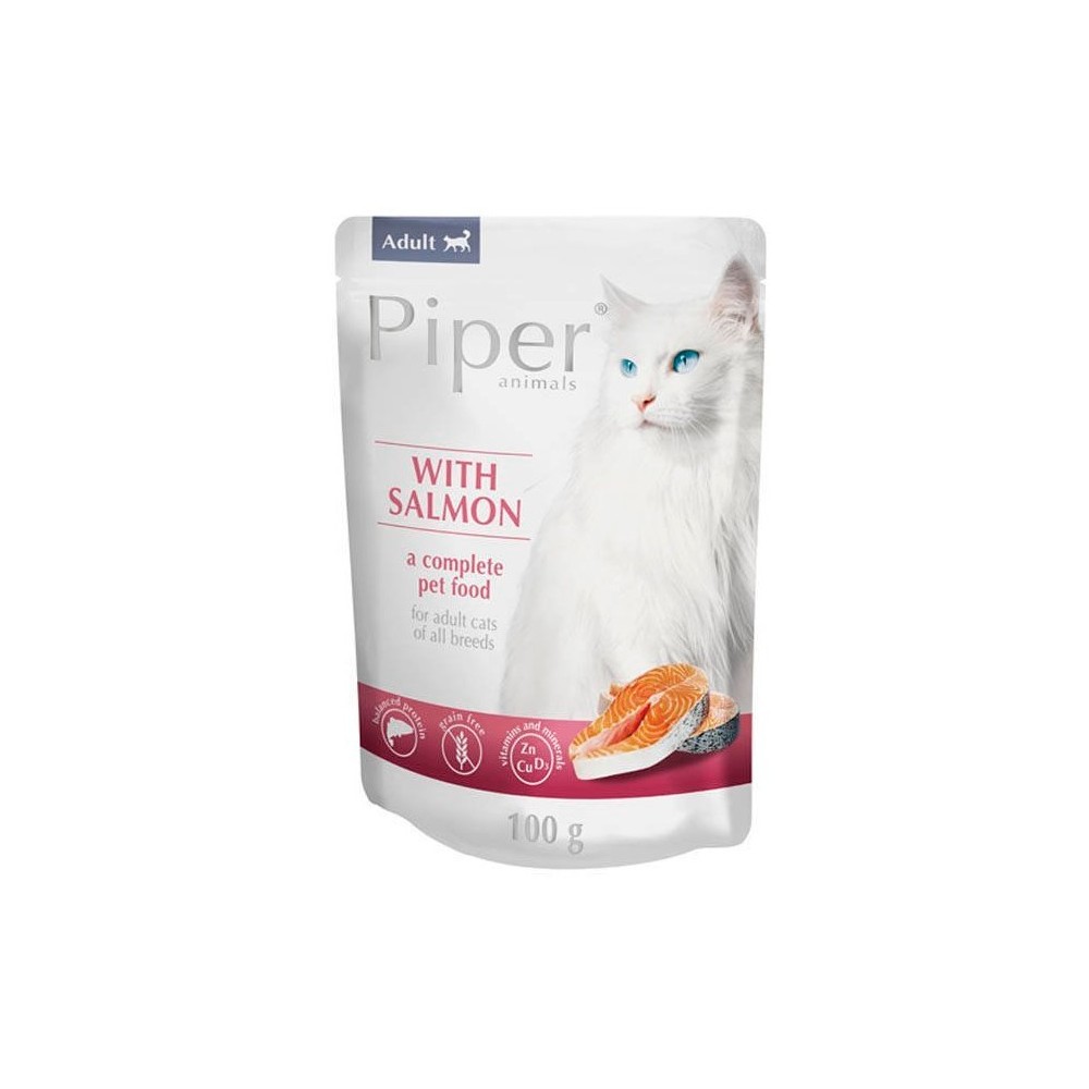 Влажный корм для кошек Piper Animals Salmon 100 г (полностью сбалансированный).