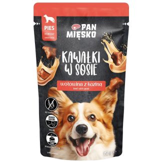 Влажный корм для собак Mr. Meat со вкусом говядины и козлятины в соусе, 150 г.