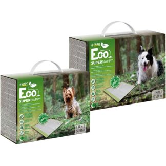 Впитывающие пеленки Croci ECO для собак, размер 57/54 см, упаковка из 14 штук.