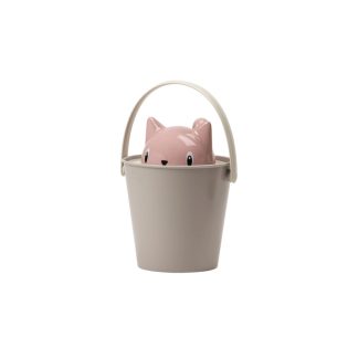 Контейнер для сухого корма United Pets CRICK для котят, розовый и серый.
