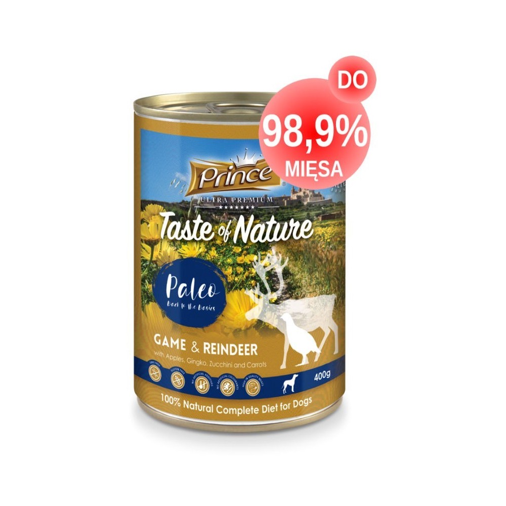 Prince Raw Paleo Venison Reindeer Apples 400g