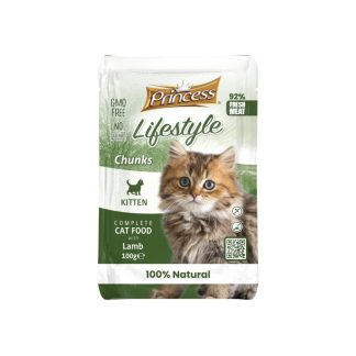 Влажный корм для котят Princess Lifestyle Kitten Chunks Lamb 100 г