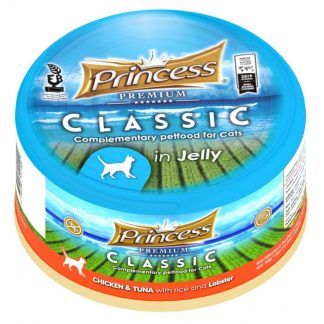 Влажный корм для кошек Princess Premium Chicken Tuna Lobster 170 г. Филе лобстера премиум-класса.