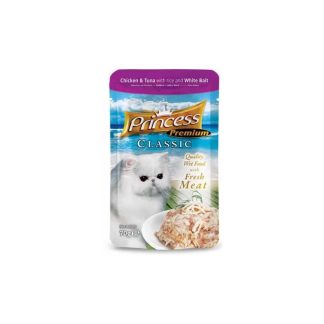 Влажный корм для кошек Princess Premium Chicken Tuna Sprat 70 г (пакетик), беззерновой.