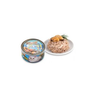 Влажный корм для кошек Princess Premium ZEST с курицей, тунцом и мидиями, 170 г.