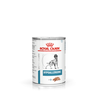 Влажный корм Royal Canin Veterinary Dog Hypoallergenic 400 г для собак с пищевой аллергией.