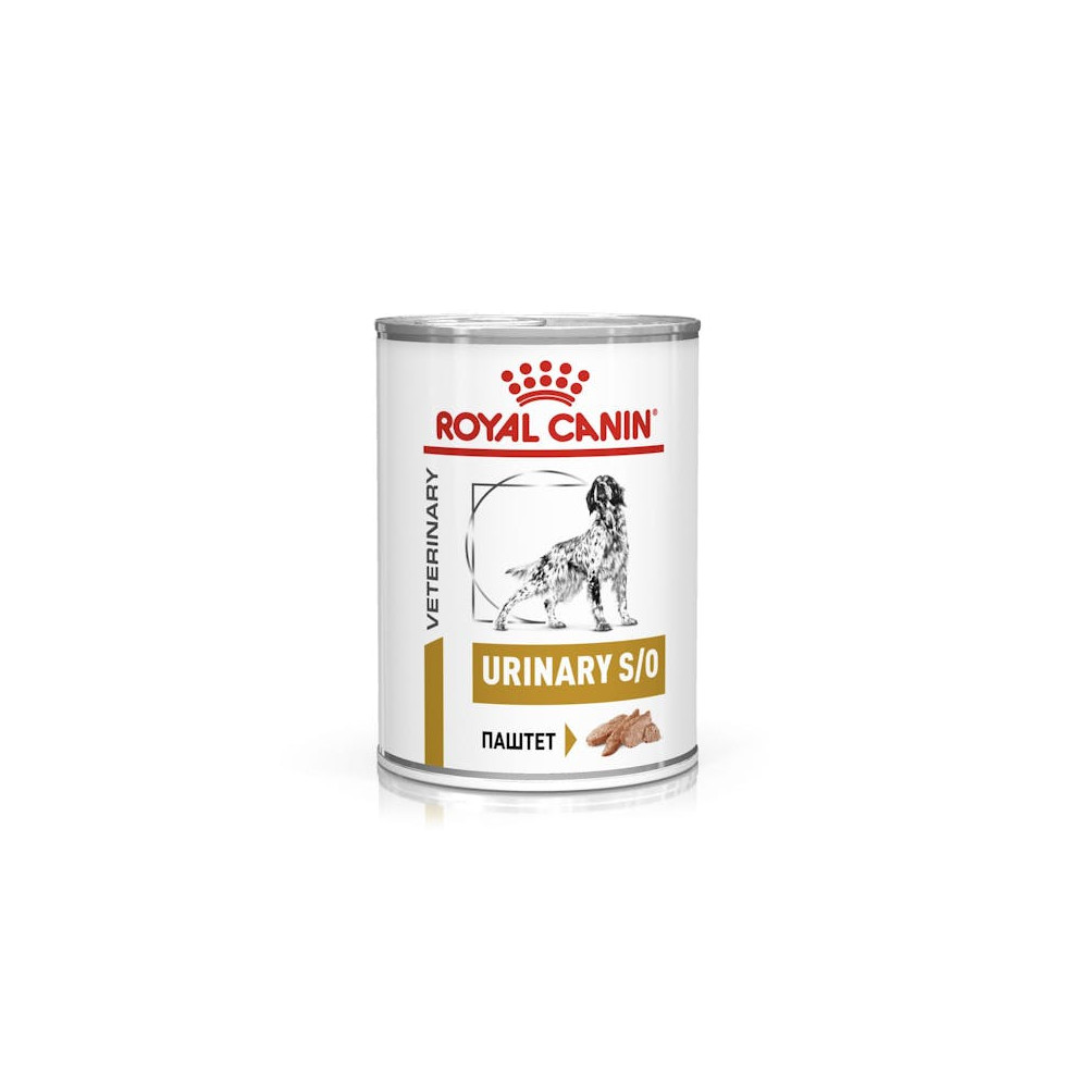 Влажный корм для собак Royal Canin Veterinary Dog Urinary S/O 410 г для лечения заболеваний мочевыводящих путей.