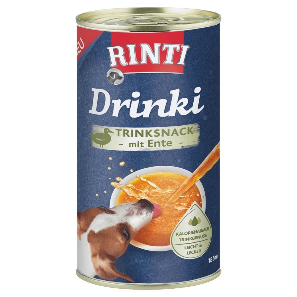 Напиток RINTI с уткой, 185 мл, для собак, быстрое увлажнение.