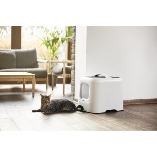 Крытый кошачий туалет Rotho MyPet Biala, цвет омела, белый, размеры: 510x395x443