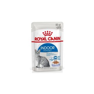 Влажный корм Royal Canin Indoor Sterilised in Jelly 85 г для кошек, живущих в помещении.