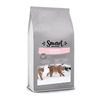 Smart Nature Holistic Cat Skin Coat 70% Fish 300g Беззерновой корм, содержащий 70% лосося и белой рыбы, обеспечивает красивую шерсть и кожу, подходит для стерилизованных кошек.