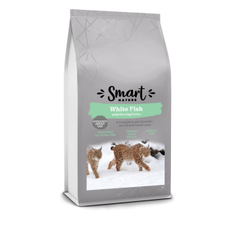 Smart Nature Holistic Sterilized Cat Skin 300g Рыбный беззерновой корм для кошек, 70% рыбы и икры, красивая шерсть и кожа, здоровая мочевыводящая система
