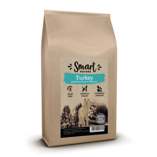 Smart Nature Holistic Dog Light Turkey & Cranberry 2 кг беззерновой корм для собак с избыточным весом, без курицы, для поддержки суставов