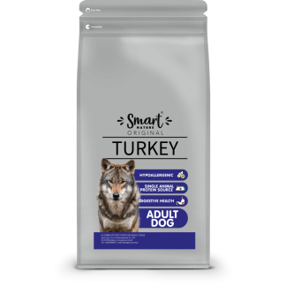 Корм Smart Nature Original Dog SINGLE PROTEIN Turkey 12 кг для собак с чувствительным пищеварением.