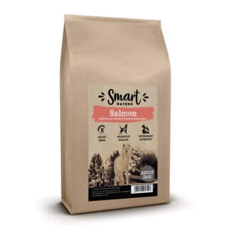 Smart Nature Holistic Dog Skin Coat Fish 2 кг беззерновой корм, 50% лосося и форели для всех собак, без курицы
