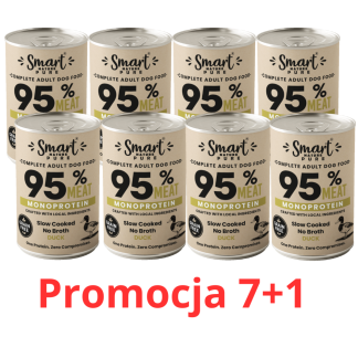 Влажный корм для собак Smart Nature Pure DUCK 95% MEAT Monoprotein (95% мяса) по акции 7+1
