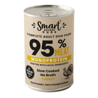 Влажный корм для собак Smart Nature Pure Turkey с высоким содержанием монопротеина (95% мяса).