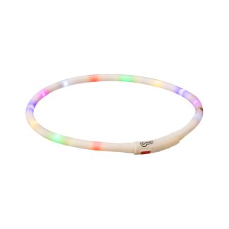 USB-мигающий ошейник для собак, разноцветный, силиконовый, размеры XS–XL: 70 см/10 мм