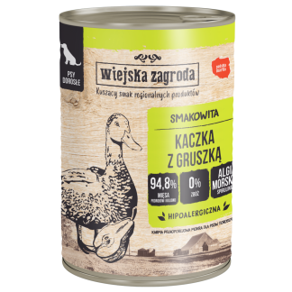 Wiejska Zagroda Утка с грушей Влажный корм для собак в банке 400г