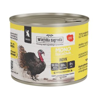 Wiejska Zagroda Kitten Monoprotein Turkey Влажный корм для котят, банка 200г