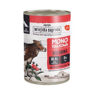 Влажный корм для собак Wiejska Zagroda Говядина 400г